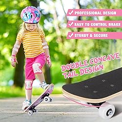 Honoson 7 Pcs Skateboard for Toddlers Beginners