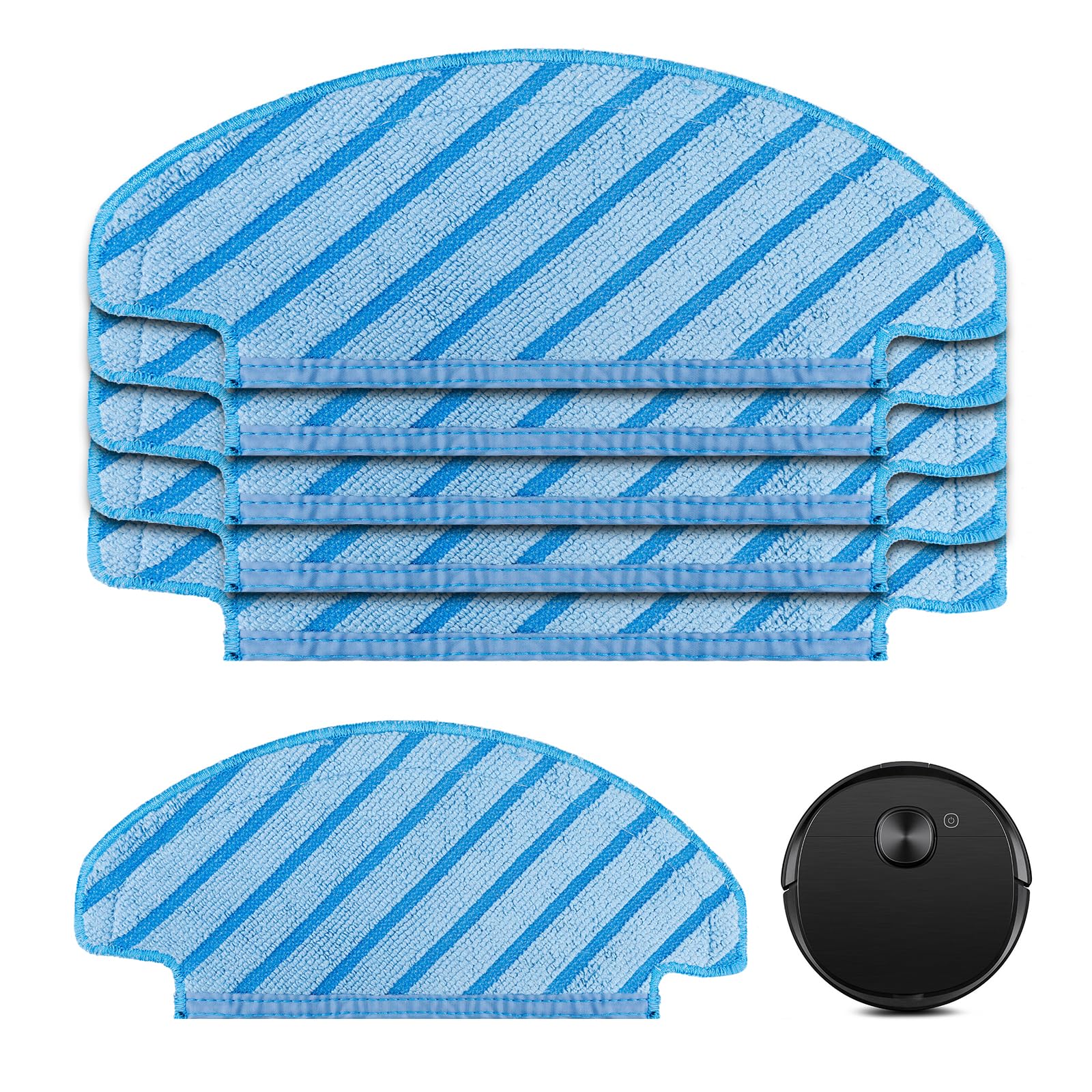 Chuancheng 6Pcs Mop Cloth Pads For Ecovacs DEEBOT OZMO T8 Vacuum Cleaner Replacement Parts Acccessory