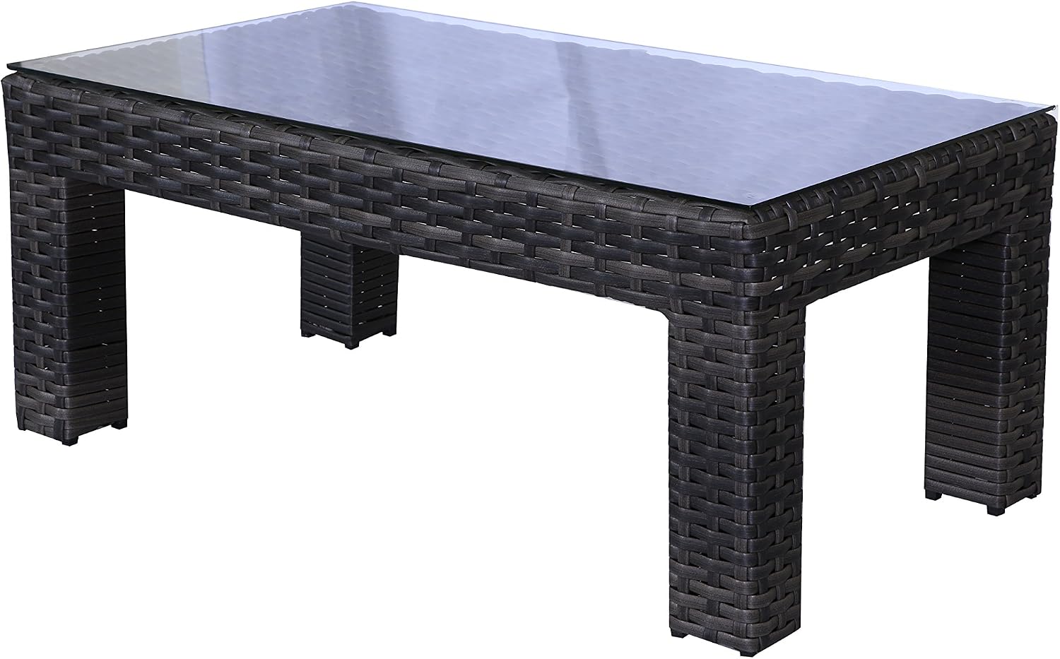 Teva Patio Bora Bora Wicker Rattan Patio Coffee Table With Glass Top Amazon Ca Patio Lawn Garden