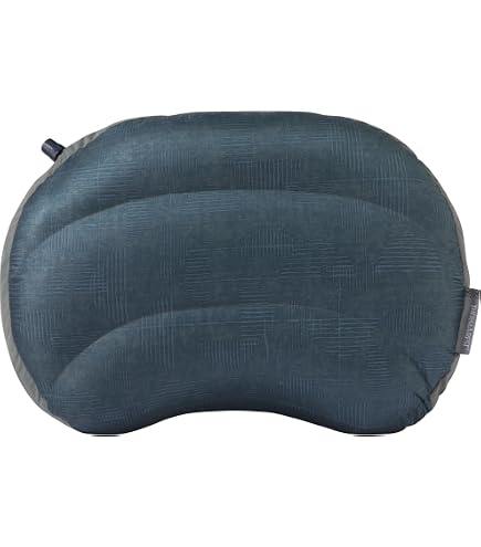 Oreiller Gonflable Therm-a-Rest Air Head – Camping, Voyage, Taille L, Pois Bleus, Super Confort Et Compact