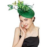 Gionforsy Butterfly Fascinator Hat Feather Tea Party Hat Monarch Butterfly Headband Fascinators for Wedding