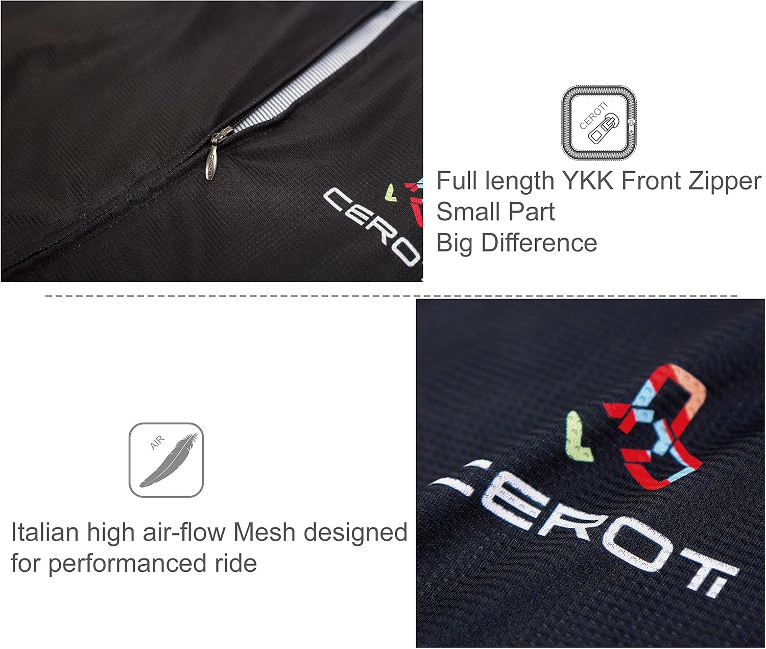 CEROTIPOLAR Custom Apparel Service Men's Cool Summer Cycling Jersey, Bike Jersey UPF50+ : Clothing