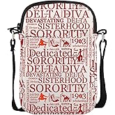POFULL Sorority Gift Redz Gift Sorority Paraphernalia Girls Gift Sorority Sister Crossbody Bag