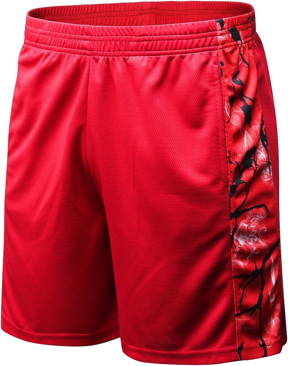 Semele Men's 7" Workout Running Mesh Shorts with Pockets