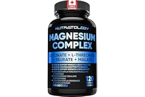 Nutratology Magnesium Complex - Glycinate, Malate, L-Threonate & Taurate With Vitamin B6 + Bioperine For Enhanced Absorption 