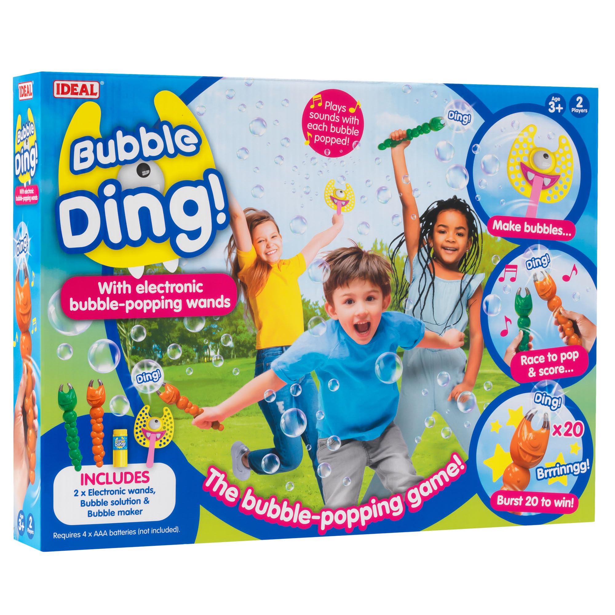 IDEAL | Bubble Ding! The bubble bursting game | Kids Games | Outdoor Games | For 1-2 Players | Ages 3+