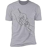 NAZENTI Personalized Fist Bump Dad Grandpa Shirt Custom Father's Day Shirt Gift for Men on Fathers Day Birthday S-4XL