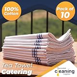 Discounted Cleaning Supplies Tea Towels Cotton 10 Pack Catering Quality view 2