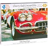 Twin Spring Goods 1000 Piece Jigsaw Puzzle for Adults Cherry Red Vintage Convertible Classic Car Puzzle Large Pieces Relaxing Gift for Men, Women, Seniors Family Game Night