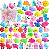 150 Pack Mochi Squishy Toys Kawaii Squishies Stress Relief Toys Pack Boys Girs Party Favors Bulk Birthday Gifts Valentines Day Gifts for Kids Easter Egg Fillers Easter Hunt Basket Pinata Stuffers