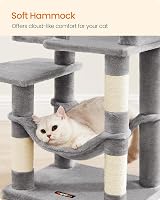 Feandrea Cat Tree Tower 112 cm Multi-Level Plush Condo with 4 Scratching Posts view 6