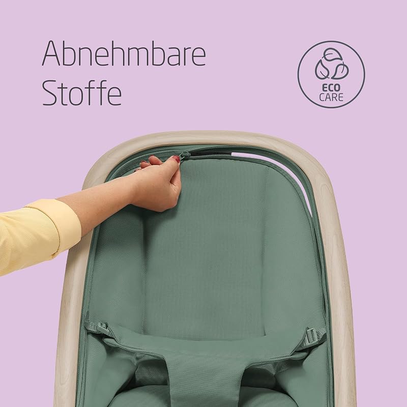 Kori 2-in-1-Babywippe mit Spielzeugbogen, 0–2 Jahre, bis zu 15 kg, Easy-in-Gurt, leicht und kompakt, Eco Care, Beyond Green