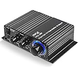Pyle Home Mini Audio Amplifier - 60W Portable Dual Channel Surround Sound HiFi Stereo Receiver w/ 12V AC Adapter, AUX, MIC IN