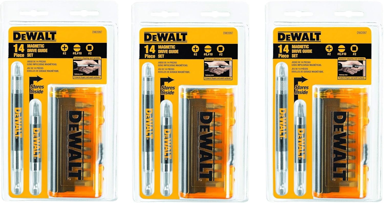 DEWALT DW2097CS 14-Piece Drive Guide Bit Set, 3 Pack