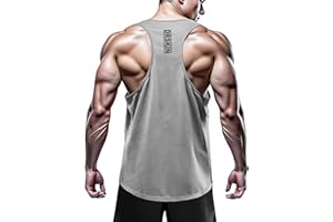 DRSKIN Men's 4, 3 or 1 Pack Tank Tops Sleeveless Shirts Y-Back Muscle Mesh Gym Training Athletic Workout Dry Fit