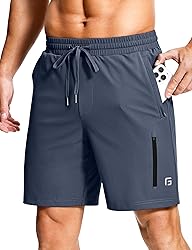 Men's Workout Shorts with Zipper Pockets 7 Inch