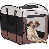 DONORO Dog Kennels and Crates for Medium Dogs, Portable Pop Up Indoor Pet Cage with Sturdy Wire Frame, Collapsible Travel Cra