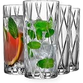 Orrefors City Highball Glass (Set of 4) - 12 Fl. Oz., Asymmetric Design, Versatile Glassware for Cocktails, Margaritas, Water, Iced Tea, Soda, Dishwasher Safe