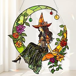 Halloween Faux Stained Glass Ghost Ornaments