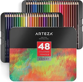 ARTEZA 48 Colored Pencils Professional Set 