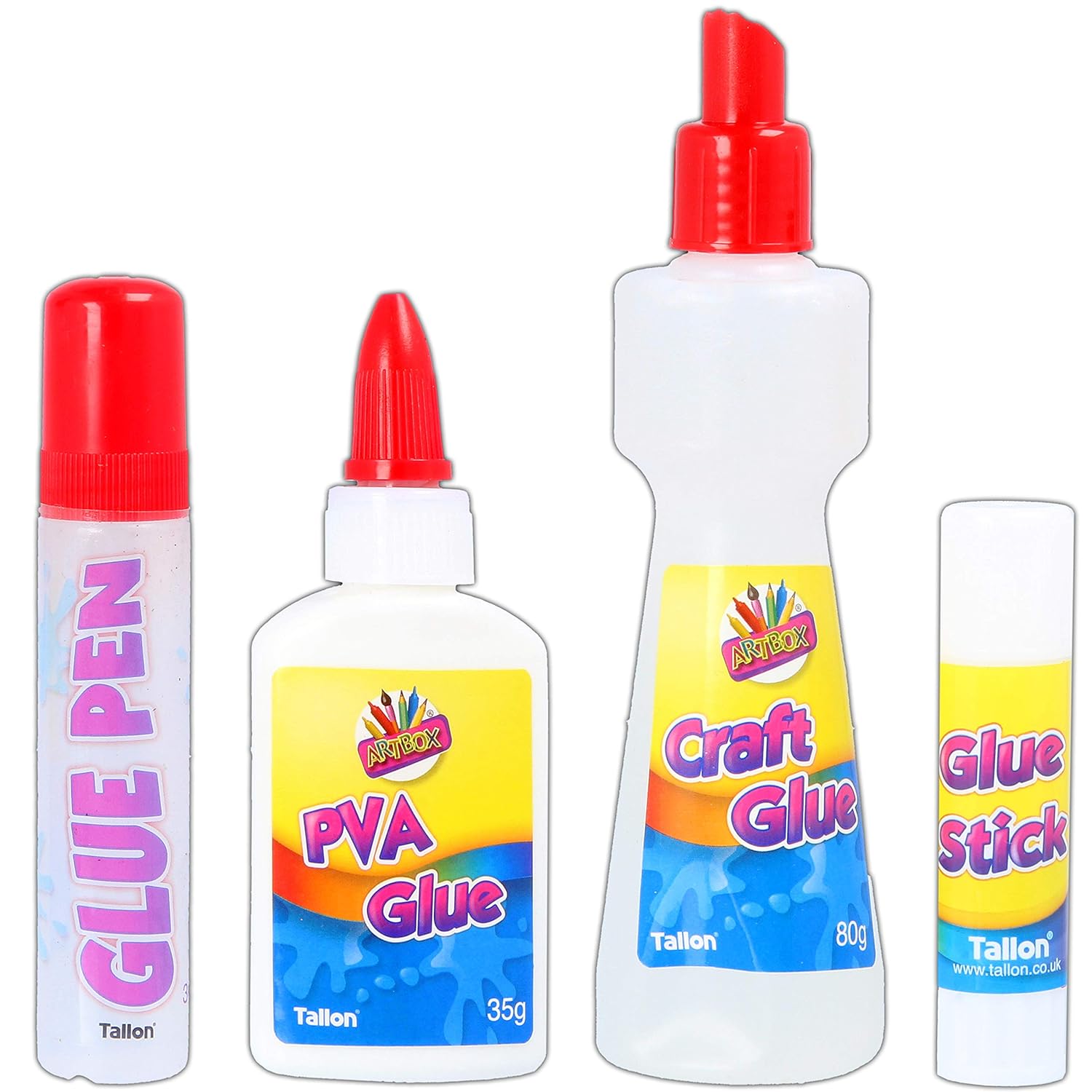 4X Craft Glues Set Safe & Non Toxic PVA/Water Based/Stick Kids Art