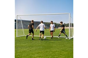 MOPHOTO Soccer Goal, 6X4/8x6/10x6.5/12x6/16x7/18.5x6.5/21x7/24x8ft Soccer Goals for Backyard, Full Size Soccer Goal for Teens & Adults Training