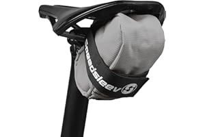 SpeedSleev Ranger Cycling Adventure Pack – Bike Saddle Bag for Road Bikes, Mountain Bikes & Gravel Bikes – Lightweight Bicycle Under Seat Bag – Bike Accessories & Tools – Waterproof Bike Bag (Grey)