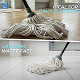 TDBS Cotton Floor Mop System with 110cm Metal Handle & Extra Head view 2