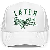 Later Gator Trucker Hat for Men & Women Funny Foam Front Classic 5 Panel Mesh Snapback