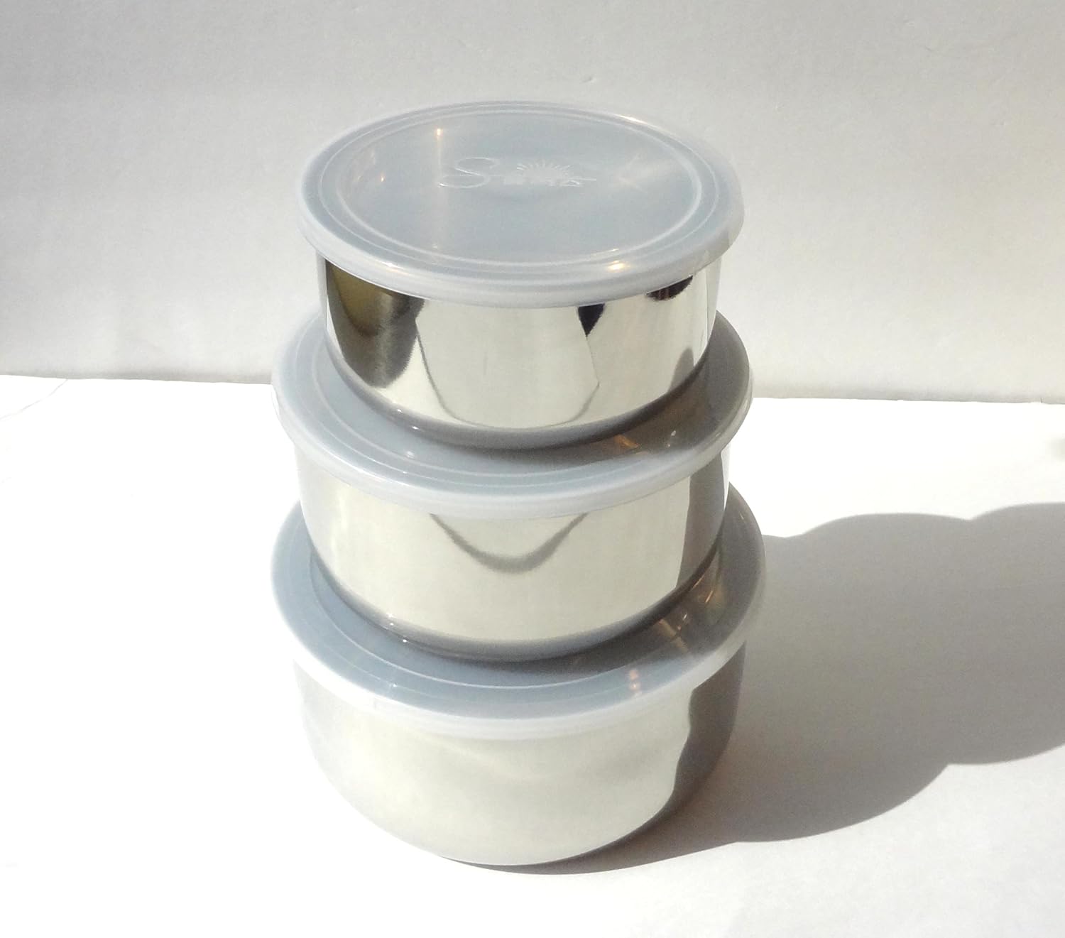 Stainless Steel Storage Containers BPA free Set of 3 Nested