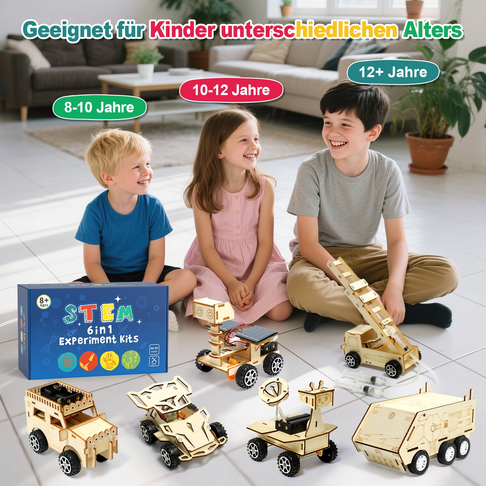 Experimente für Kinder ab 8 9 10 11 12 13 14, Auto Elektronik Baukasten, Experimentierkasten, Elektro Baukasten für Kind, Holz Bausatz Kinder Spielzeug Geschenke ab 8 9 10 11 12 13 14 Jahre Jungen 6