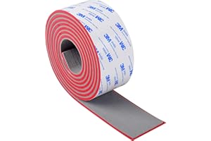 OCEANBROAD Self-Adhesive 96''x2.4'' Boat Flooring with 3M Adhesive Backing EVA Foam Faux Teak Marine Boat Decking Non-Slip Sheet for Jon Motor Boats Yacht Helm Pad Floor, Gray with Red Seam Lines
