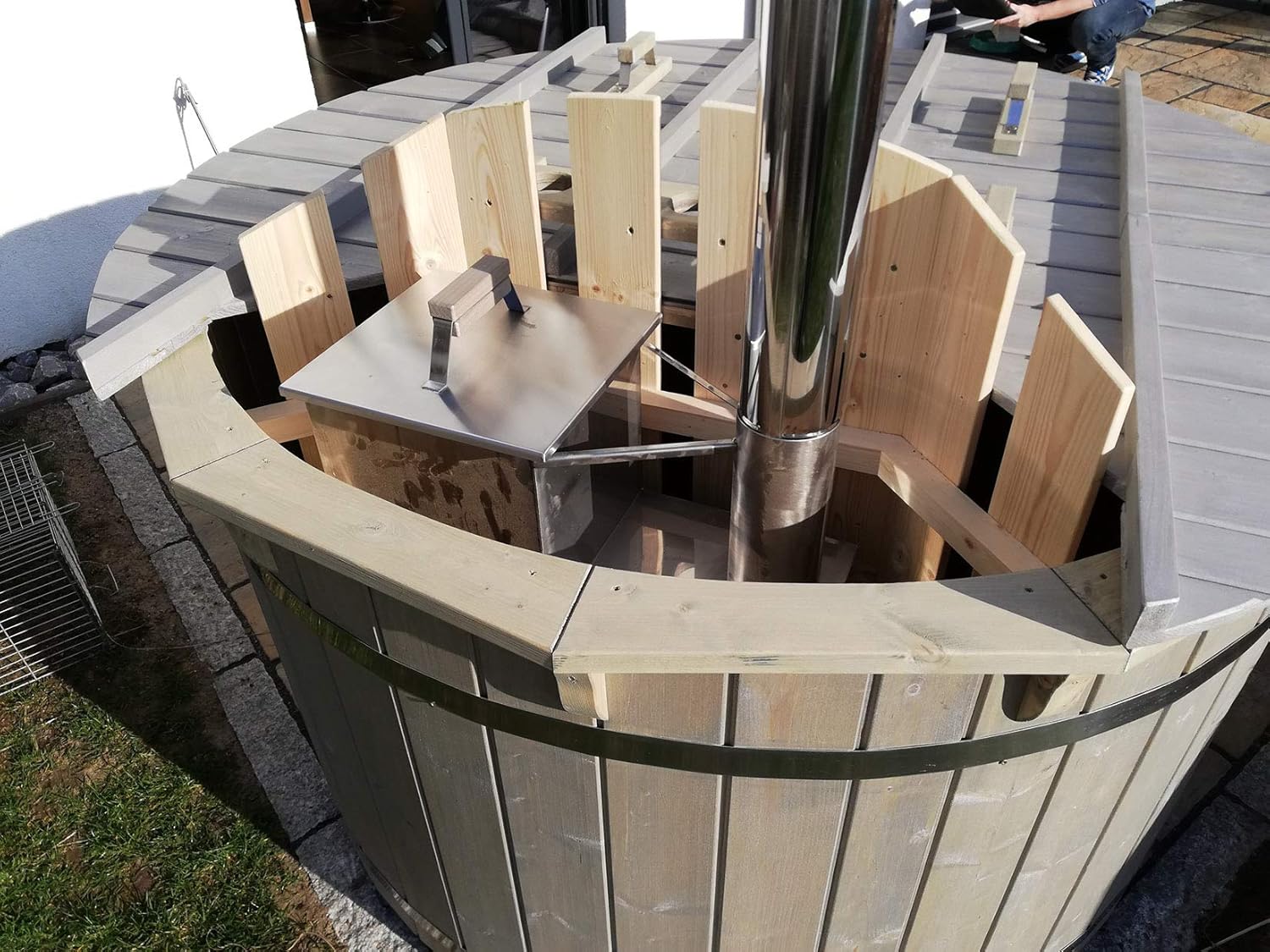 Sell-tex Hot Tub Badezuber Badebotich Whirlpool Garten Pool