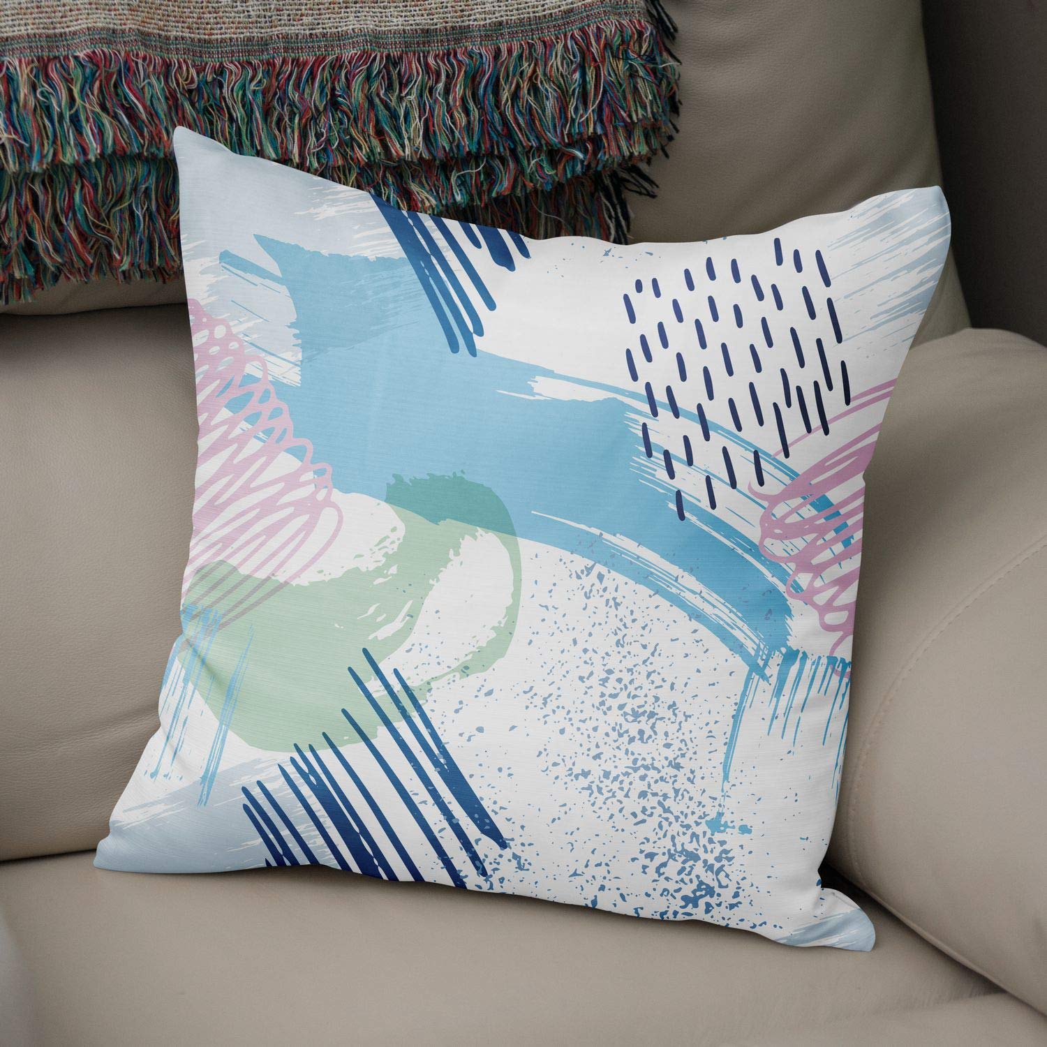 Bonamaison Decorative Cushion Cover Random Pattern, Throw Pillow Covers, Home Decorative Pillowcases for Livingroom, Sofa, Bedroom, Size:43X43 Cm - Designed and Manufactured in Turkey