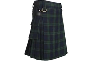 Giftdigger Kilt for Men,Utility Traditional Scottish Tartan Kilt for Men,Irish Viking Highland Casual Wedding Kilts