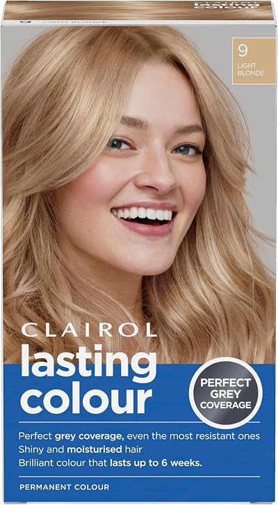 Clairol Lasting Colour Permanent Hair Dye 9 Light Blonde Grey Coverage