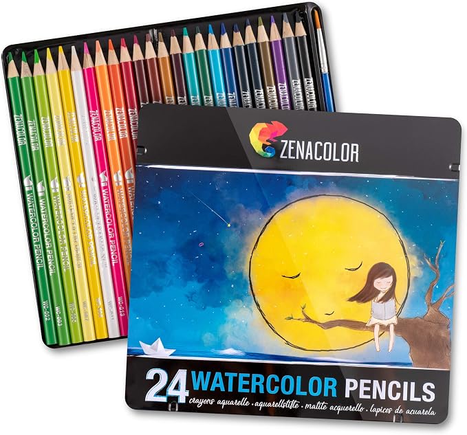 TBC The Best Crafts Water Color Pencils,Set of 48 Colored Pencil With