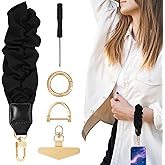 Yiflin Stretchy Keychain Wristlet,Cute Scrunchie Key Chain, Phone Wrist Lanyard with Phone Tether Tab for Keys