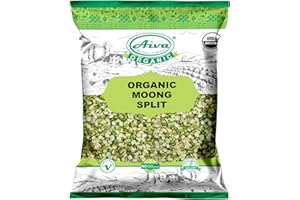 AIVA WE BELIEVE IN QUALITY AIVA ORGANIC MOONG SPLIT WITH HUSK (Green Mung Bean Split) - USDA Certified 4 LB