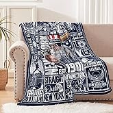 KLFELK New York Blanket, Baseball Gifts for Men Boys Women, Baseball Merch Fans Coach Gifts 60"x50" Blankets and Throws Sports Merchandise for Birthday Game Day.
