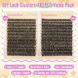 calphdiar Lash Clusters 60D+80D 480pcs 10-18mm Fluffy D Curl DIY Volume Lashes view 2
