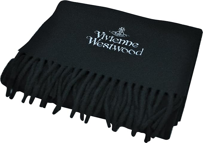 Amazon ヴィヴィアン ウエストウッド Vivienne Westwood マフラー オーブ ロゴ F912 Aw12m Colo32 ブラック Mens ストール マフラー 通販