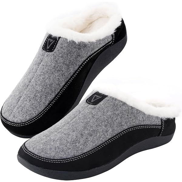 Sleepers Women's Kimberly Flower Trim Mule Slippers - Gray/Purple/Blue/Silver, Comfort House Shoes