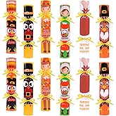 HOWAF 12pcs Thanksgiving Crackers, Thanksgiving Party Table Favor, Turkey Design No Snap No Popping Candy Boxes, Friendsgiving Holiday Cracker