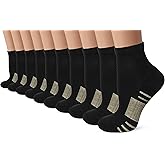Iseasoo Copper Ankle Compression Socks - Low Cut Arch Support Socks for Men & Women, Running, Nurses, Plantar Fasciitis Socks