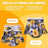 COMSLE Dog Nappies Female Large 3 Pack Adjustable Reusable Diapers view 4