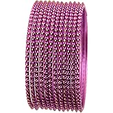 Touchstone Indian Purple Bangles for Women Bollywood desi Jewelry Chunky Texture Alloy Metal Stones Bangle Bracelets chudiyan Set Bridal Wedding Guest Outfit Accessories.