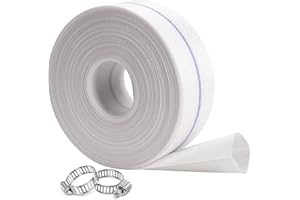 ZY-hosetube Pool Backwash Hose 1-1/2” × 65 ft Fiber Reinforced Discharge Hose General Purpose Flexible Lightweight Lay Flat Pump Drain Pipe Hose for Water Transfer (1.5in-65ft, Anti-abrasion)