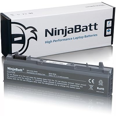 بطارية كمبيوتر محمول NinjaBatt لبطارية Dell Latitude E6400 E6410 E6510 E6400 E6500 الدقة M2400 M4400 M4500 MP303 PT650 MP490 4M529 PT434 312-0749 312-0748