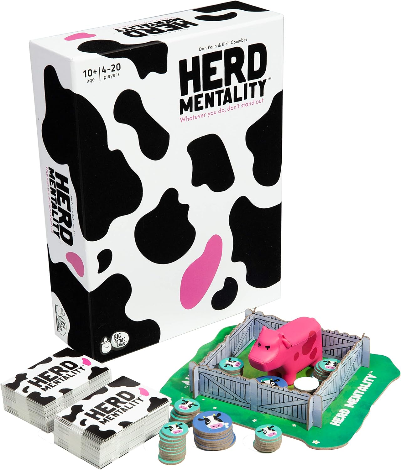 Herd Mentality Board Game: Udderly Hilarious Family Game, White, Large - Image 3